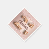 21. Rose Gold Tropfen Serviette (Ecke)