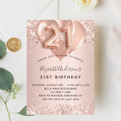 21. Rose Goldballons Einladung