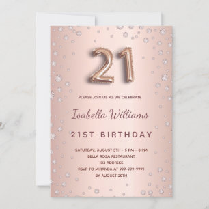 21. Rose Golddiamanten Einladung