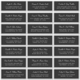 21 Schwarze individuelle Hochzeitadressen Aufkleber