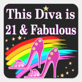 21. SHOE QUEEN QUADRATISCHER AUFKLEBER