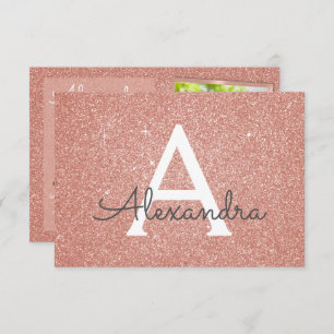 21. Sparkle Rose Gold Blush Pink Foto Einladung