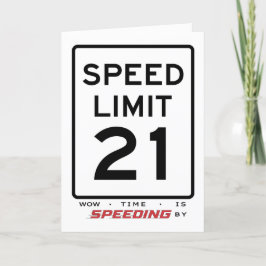 21. Speed Limit Geburtstagskarte Dankeskarte