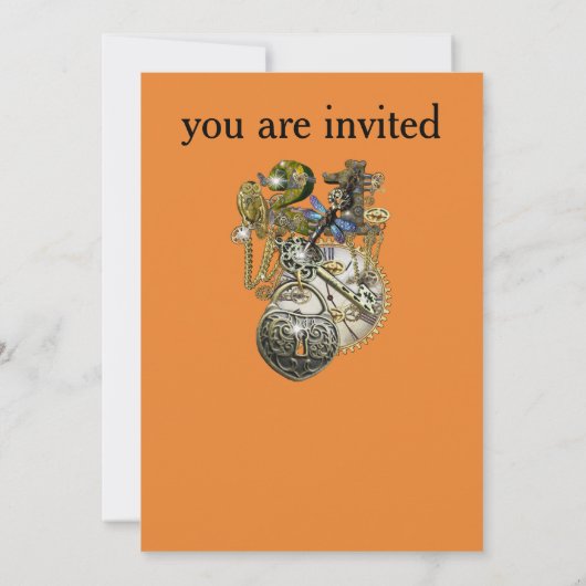 21. Steampunk Geburtstag Einladung (Rückseite)