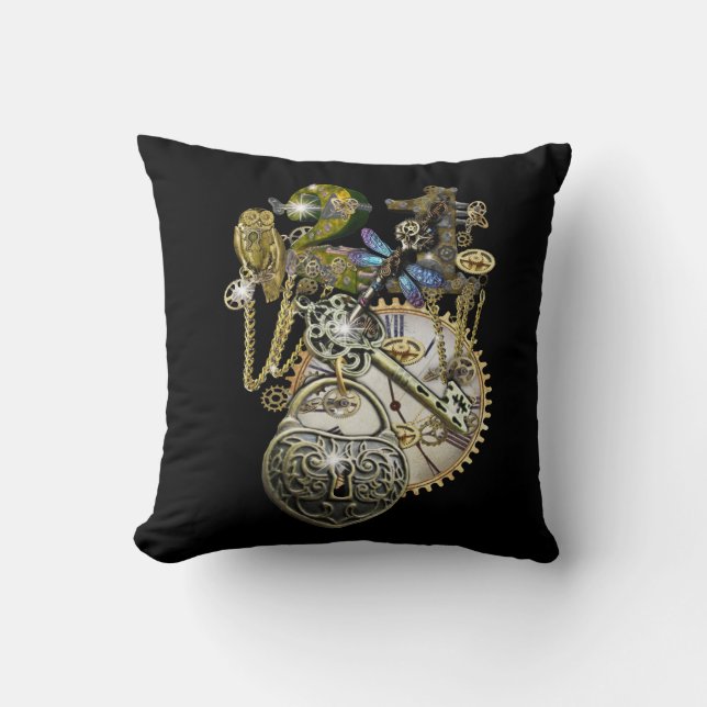 21. Steampunk Geburtstag Kissen (Vorderseite)