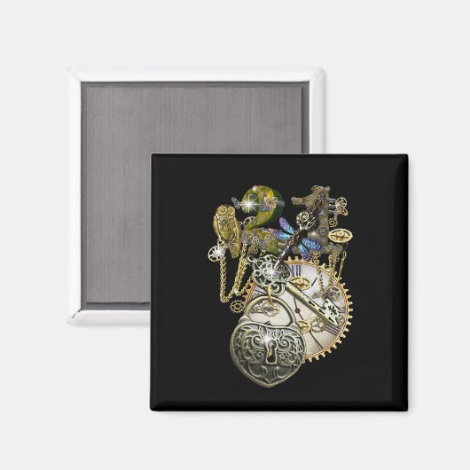 21. Steampunk Geburtstag Magnet (Vorderseite/Rückseite)