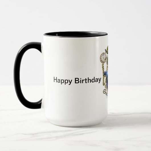 21. Steampunk Geburtstag Tasse (Links)