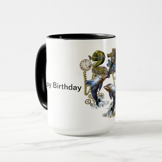 21. Steampunk Geburtstag Tasse (Vorderseite Links)