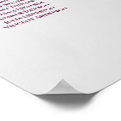 21 Tabelle Hochzeitskartentabelle auf graue Basis Poster (Ecke)