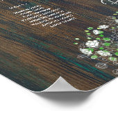 21 Tabelle Rustikales Holz Gypsophila FOTO SITZEND Poster (Ecke)