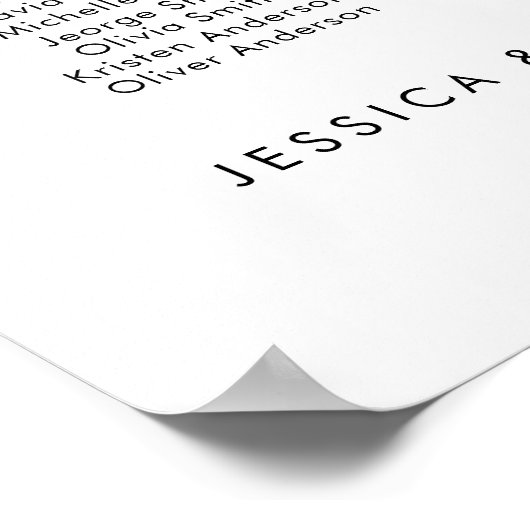 21 Tabellen Unsere Lieblings-Sitzplan Poster (Ecke)