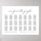 21 Tabellen Unsere Lieblings-Sitzplan Poster (Vorne)