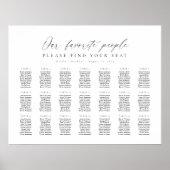 21 Tabellen Unsere Lieblings-Sitzplan Poster (Vorne)