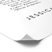 21 Tabellen Unsere Lieblings-Sitzplan Poster (Ecke)