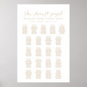 21 Tabellen Unsere Lieblingssitzkarte Poster (Vorne)