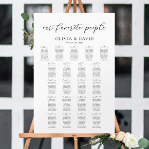 21 Tabellen Unsere Lieblingssitzkarte Poster