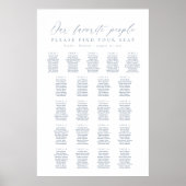 21 Tabellen Unsere Lieblingssitzkarte Poster (Vorne)