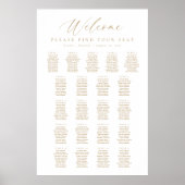 21 Tables Sitzplan Willkommen Poster (Vorne)