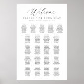21 Tables Sitzplan Willkommen Poster (Vorne)