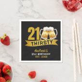 21 & THIRSTY-21ST BIRTHDAY INVITATION SERVIETTE (Beispiel)