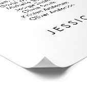 21 Tisch Elegant unsere Lieblings-Sitzkarte Poster (Ecke)