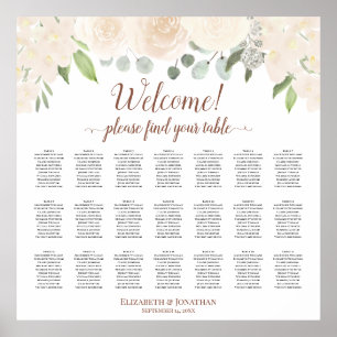 21 Tischblush Peach Rose Hochsitzdiagramm Poster