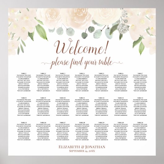 21 Tischblush Peach Rose Hochsitzdiagramm Poster (Vorne)