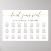 21 Tische finden Sie Ihren Sitzplan. Poster (Vorne)