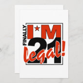 21 u. LEGALE Einladung, fertigen besonders an Einladung (Vorne/Hinten)