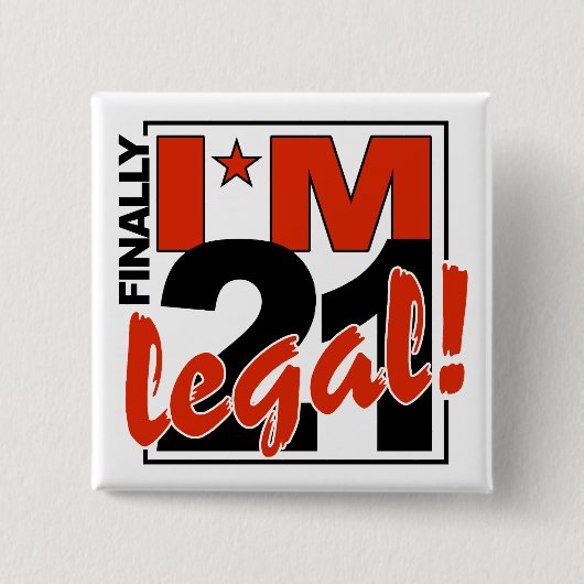 21 u. LEGALER Knopf Button (Vorderseite)