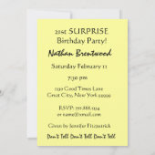 21. ÜBERRASCHUNG Geburtstagsparty Einladung (Rückseite)