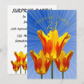 21. Überraschung Geburtstagsparty Einladung (Vorne/Hinten)