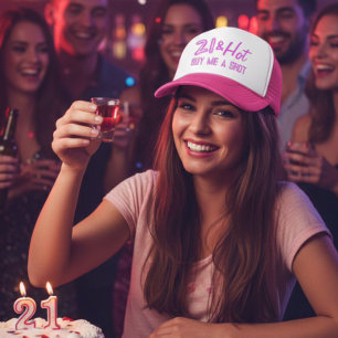 21 und Hot Buy A Drink Neon Truckerkappe