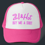 21 und Hot Buy A Drink Neon Truckerkappe<br><div class="desc">Der perfekte Hut für das Geburtstagsmädchen! Schlag die Stadt und habe eine gute Zeit. Finden Sie passende Party-Artikel in meinem Shop.</div>