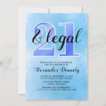 21 und "Legal Blue Invitation"