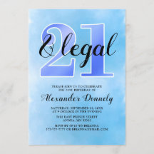 21 und "Legal Blue Invitation"