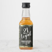 21 und Legal Green Camouflage Custom Mini Alkoholflaschenetikett (Vorderseite)