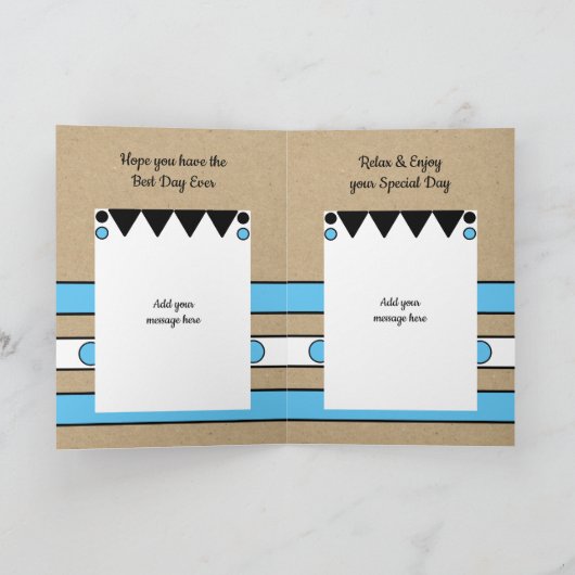 21 und phantastisch blau schwarz 21. rustikale Geb Karte (Innenseite)