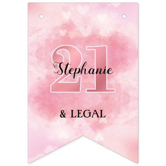 21 und rechtliche personalisierte wimpelkette (Erste Fahne)