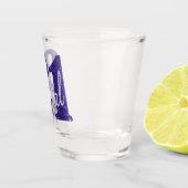 21 und Rechts | Lila Imitate Glitzer 21. Geburtsta Schnapsglas (Rechts)