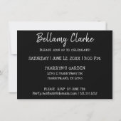 21 und Rechts | Silver Imitats Glitzer 21. Geburts Einladung (Rückseite)