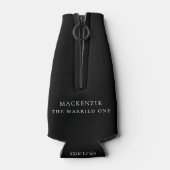 21 und Rechts | Silver Imitats Glitzer 21. Geburts Flaschenkühler (Rückseite)