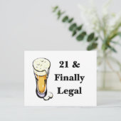 21 und schließlich rechtlich postkarte (Stehend Vorderseite)