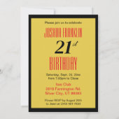21. und Smokin Heiß Geburtstag Einladung (Rückseite)