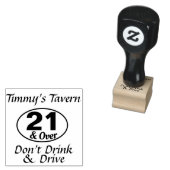 21 und über Hand Briefmarke personalisiert Gummistempel (Stempel)