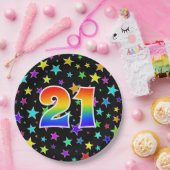 21. Veranstaltung: Bold, Fun, Colorful Rainbow 21 Pappteller (Party)