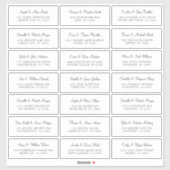21 weiße, individuelle Hochzeitsadressen Aufkleber (Blatt)
