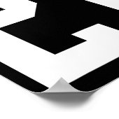 #21 Weißer Nummer 21 Sportfanstil Poster (Ecke)