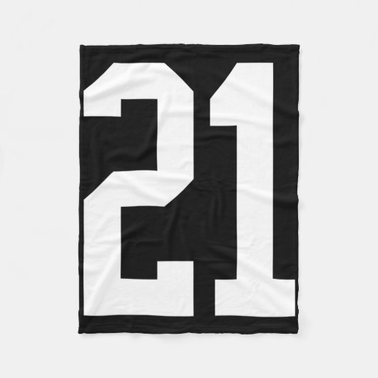 #21 White Number 21 Halloween-Cos im Sportfanganst Fleecedecke (Vorderseite)