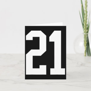 #21 White Number 21 Halloween-Cos im Sportfanganst Karte